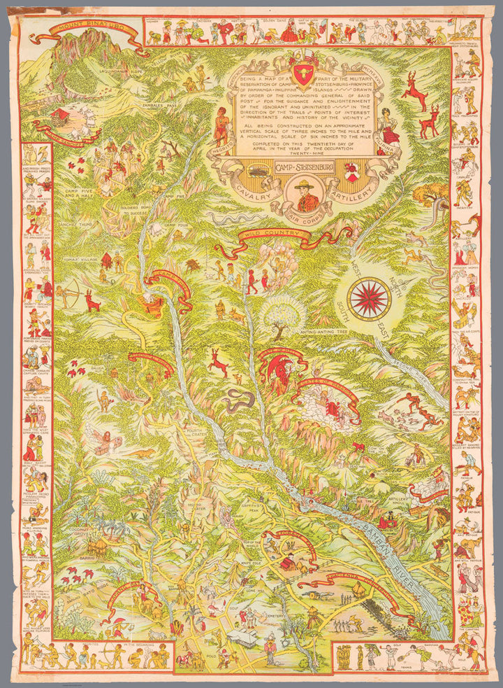 A survey map of a Philippine military reservation from the American colonial period.