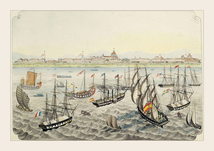 Vista de Manila desde la bahía, 1847 by José Honorato Lozano