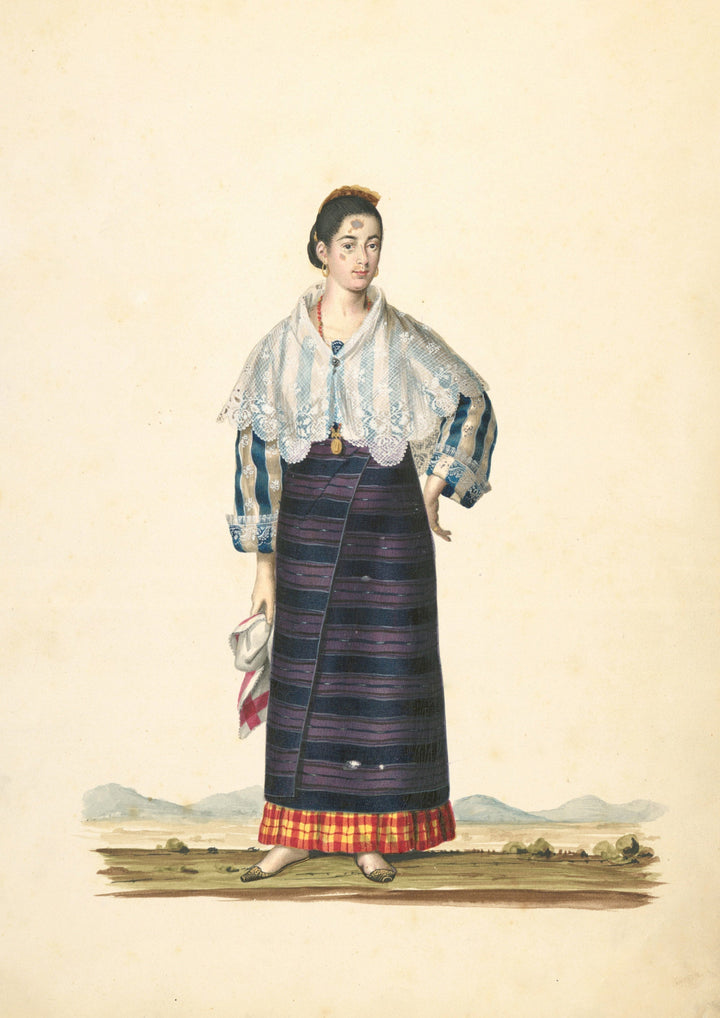 Mestiza - Tipos del País Illustration (Colonial Philippines, 19th Century)
