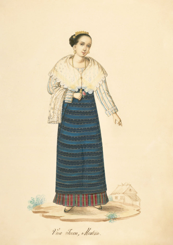 Una Joven Mestiza - Tipos del País Illustration (19th Century Philippines)