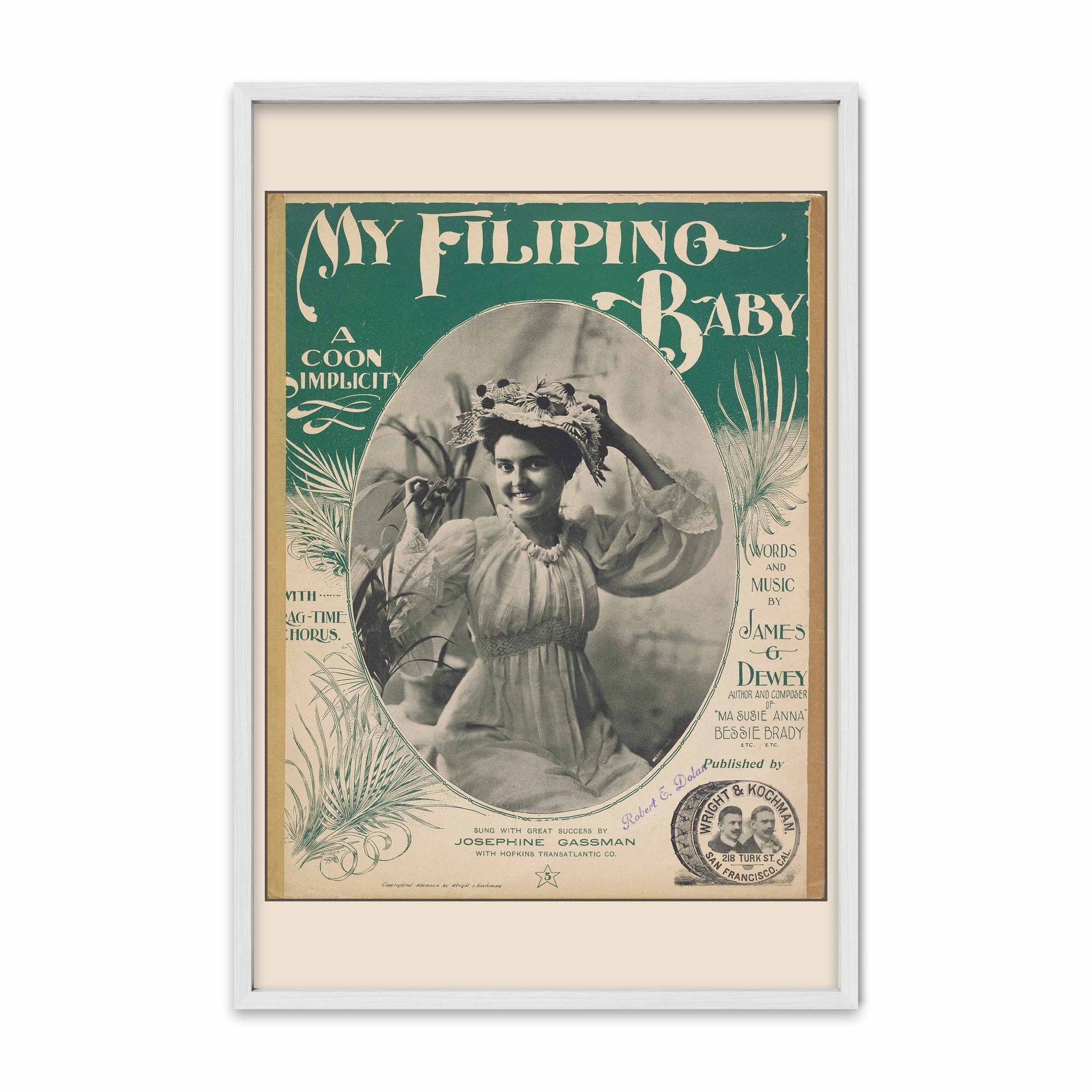 My Filipino Baby, 1899 - Philippine Vintage Sheet Music