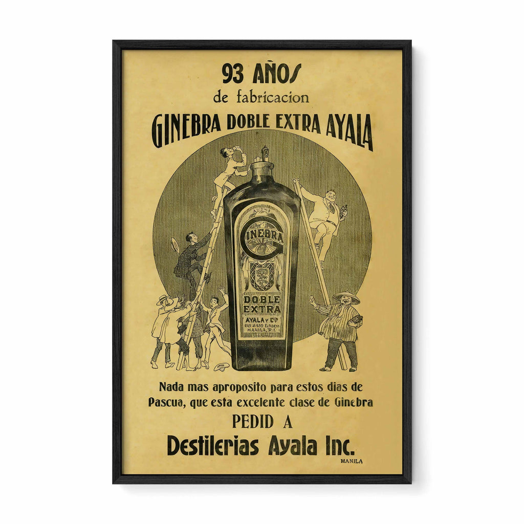 Ginebra Doble Extra Ayala - Philippine Vintage Poster