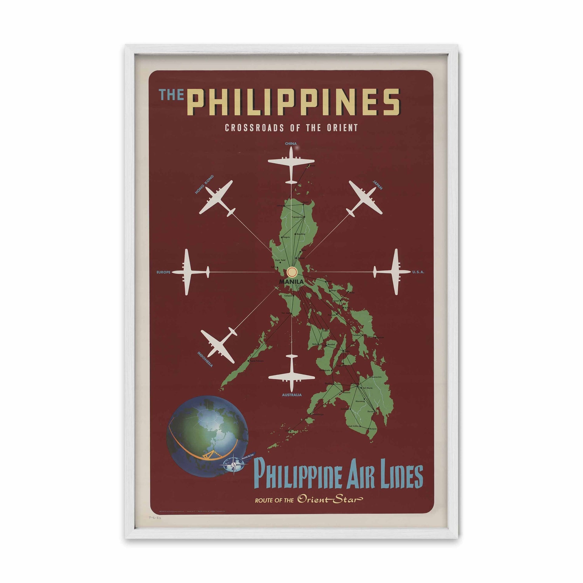 The Philippines Crossroads of the Orient - Philippine Vintage Travel Poster