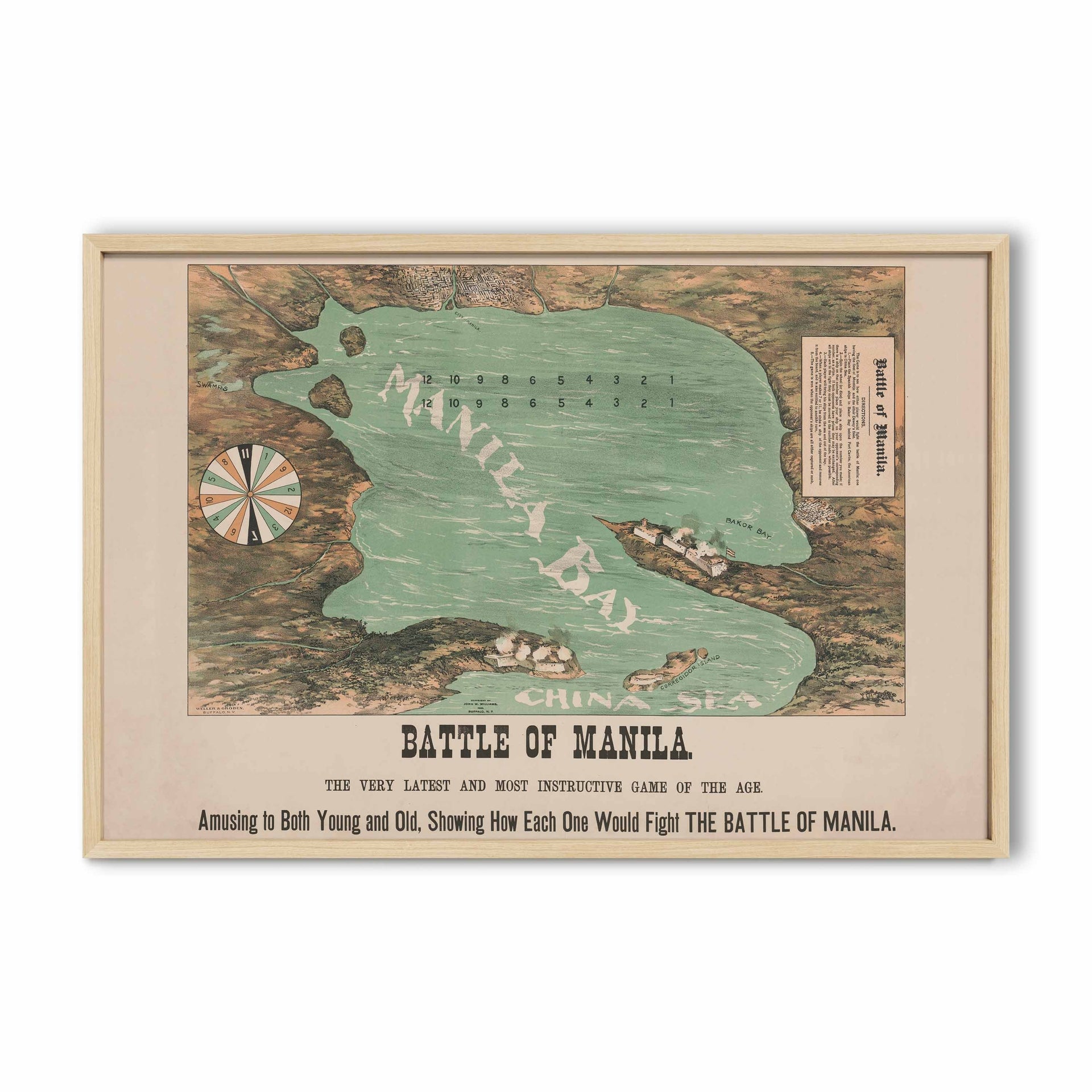 Battle of Manila, 1898 - Philippine Vintage Game Board