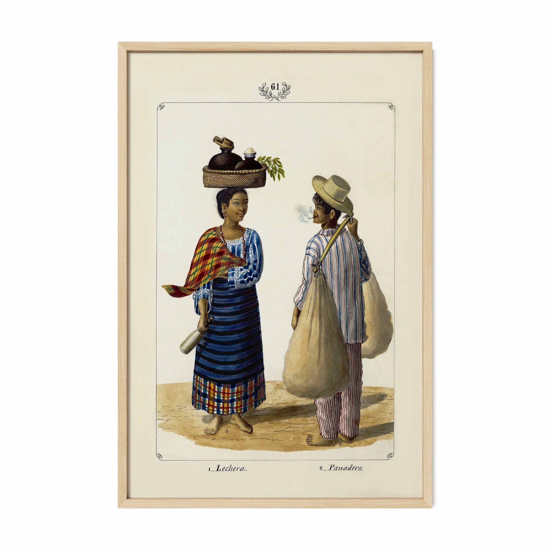 Lechera y Panadero, 1847 by José Honorato Lozano