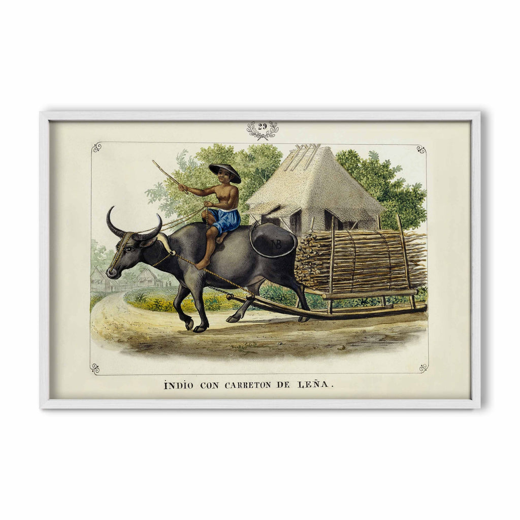 Indio con Carretón de Leña, 1847 by José Honorato Lozano