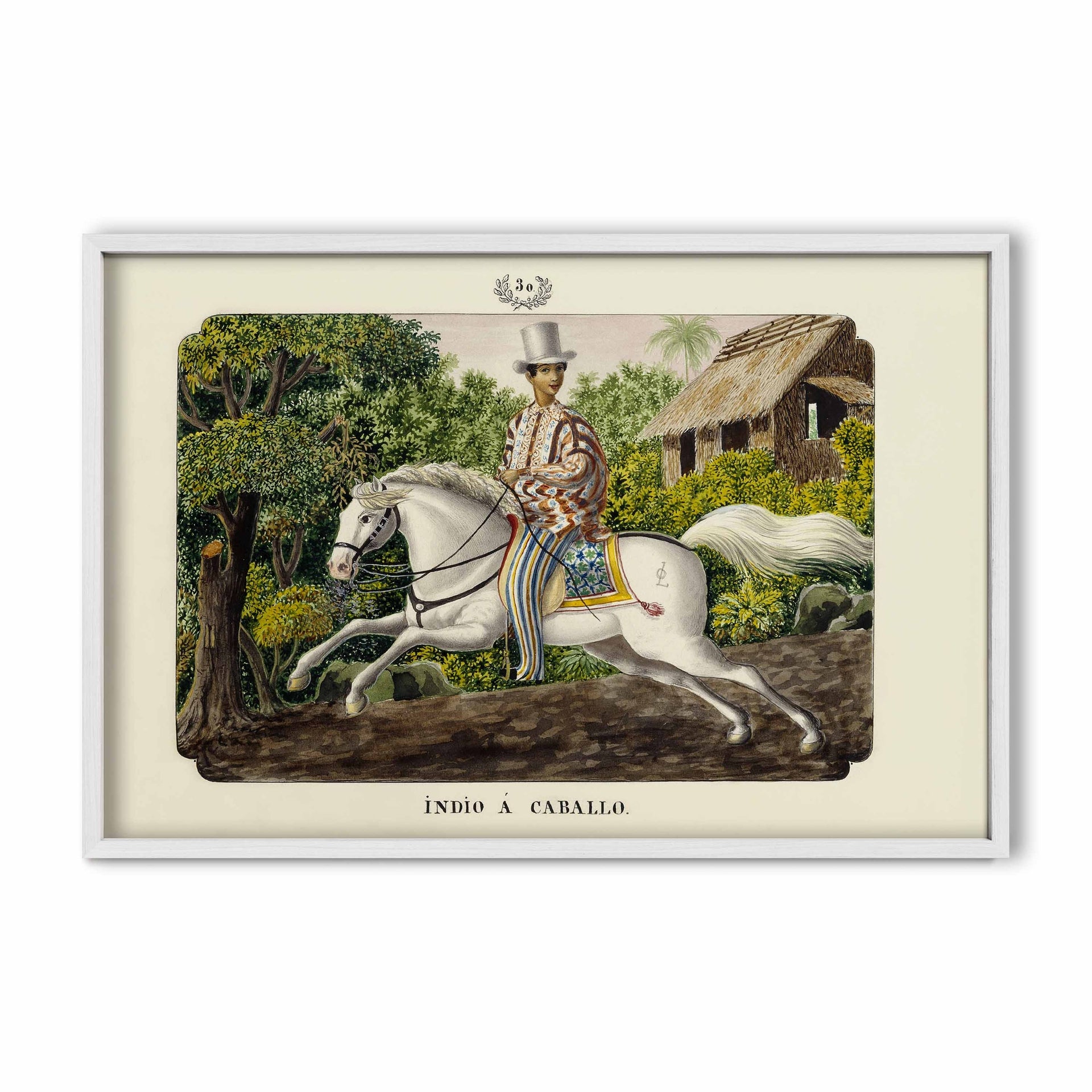 Indio a Caballo, 1847 by José Honorato Lozano