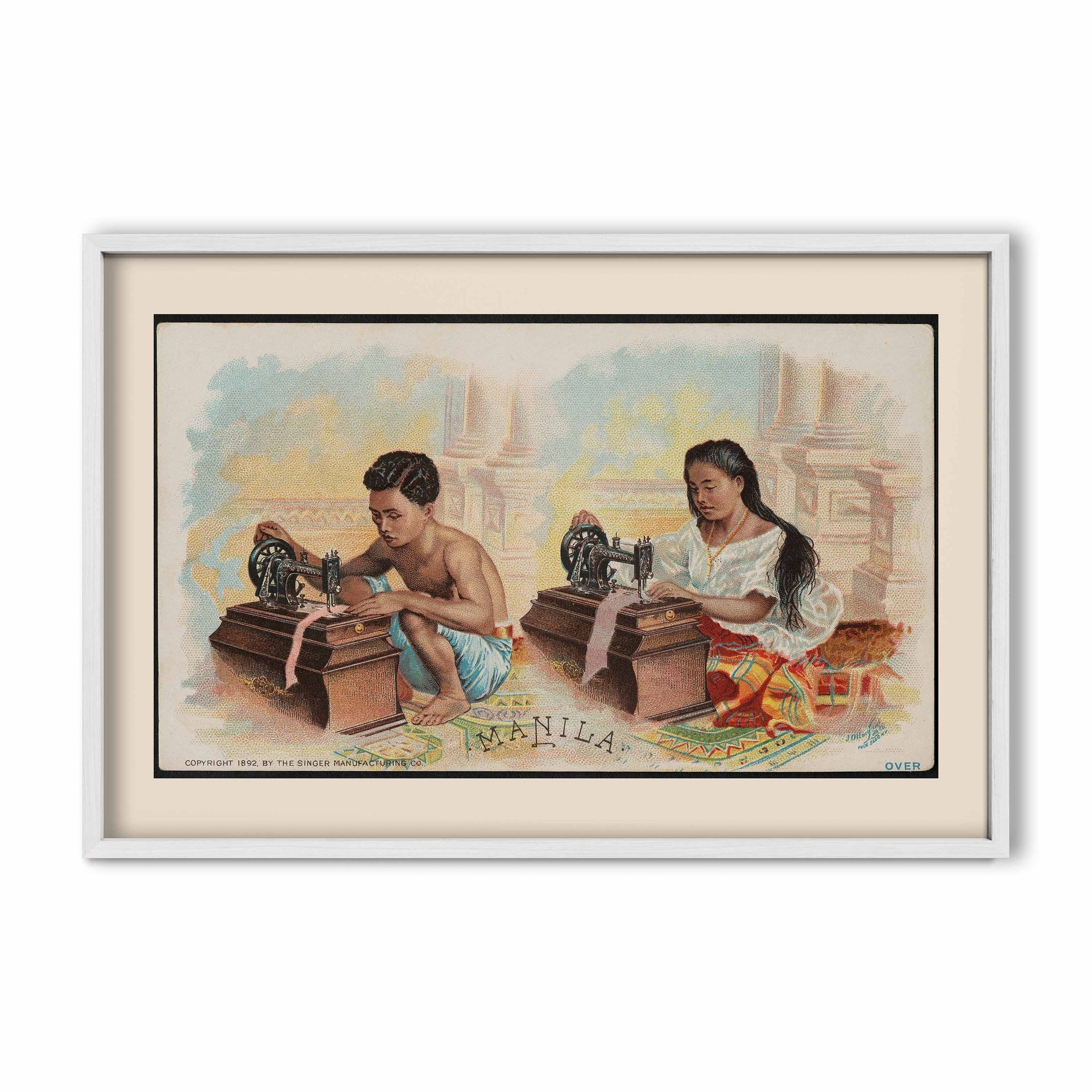 The singer Manila, 1892 by Singer Manufacturing Co. - Philippine Vintage Trade Card