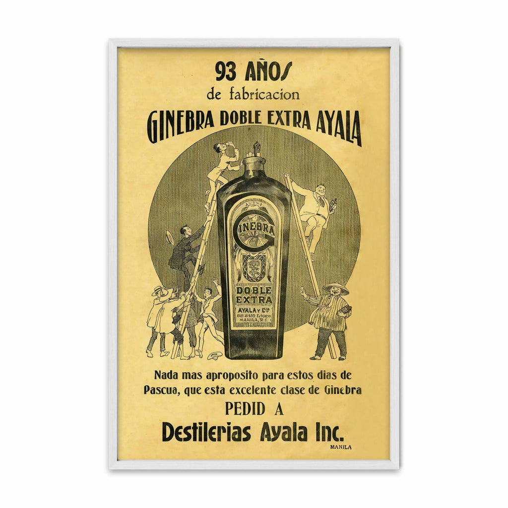 Ginebra Doble Extra Ayala - Philippine Vintage Poster