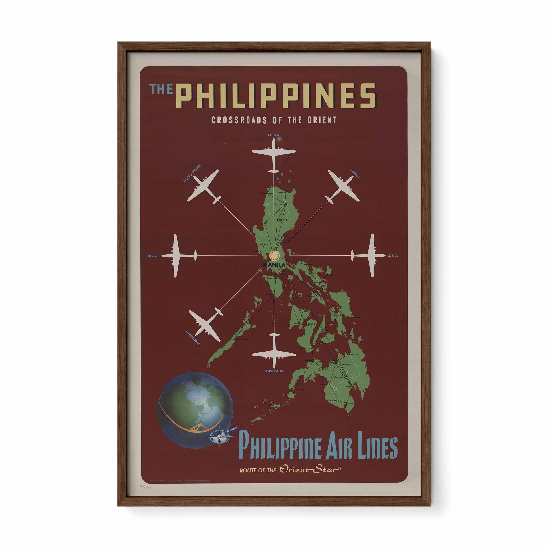 The Philippines Crossroads of the Orient - Philippine Vintage Travel Poster
