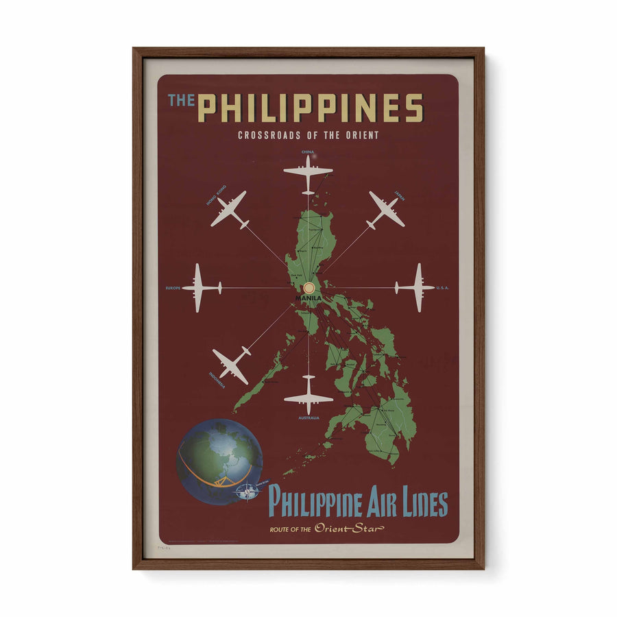 The Philippines Crossroads of the Orient - Philippine Vintage Travel Poster