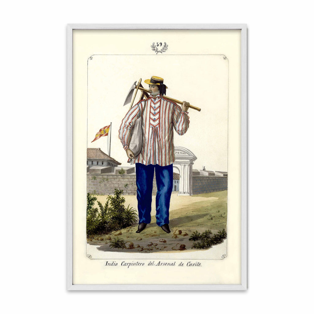 Indio Carpintero del Arsenal de Cavite, 1847 by José Honorato Lozano