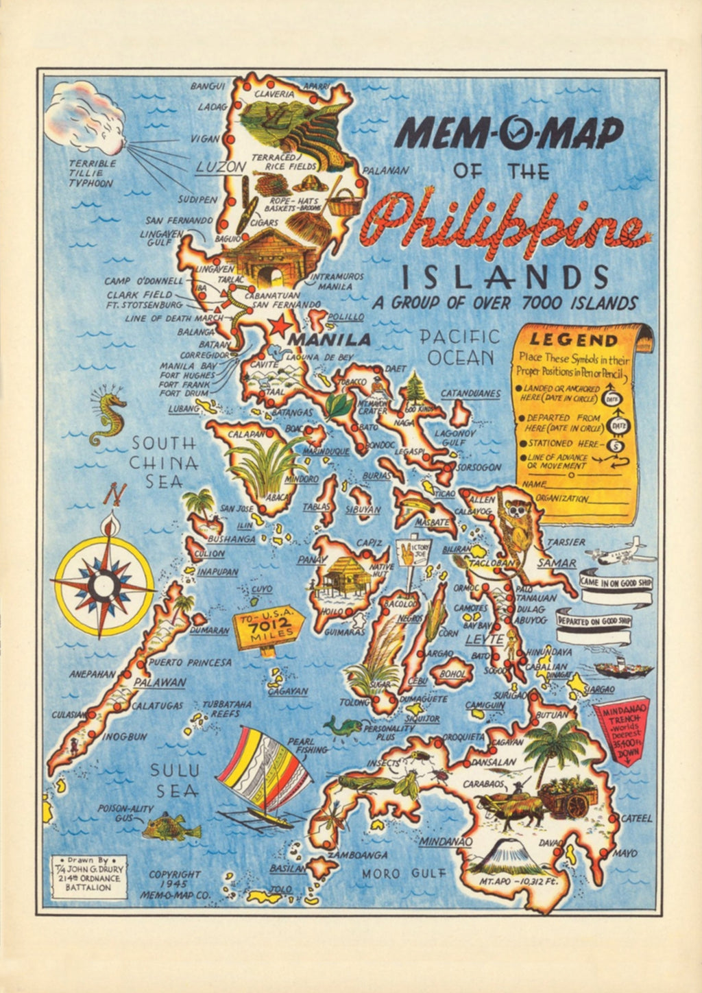 Map of the Philippine Islands, 1945