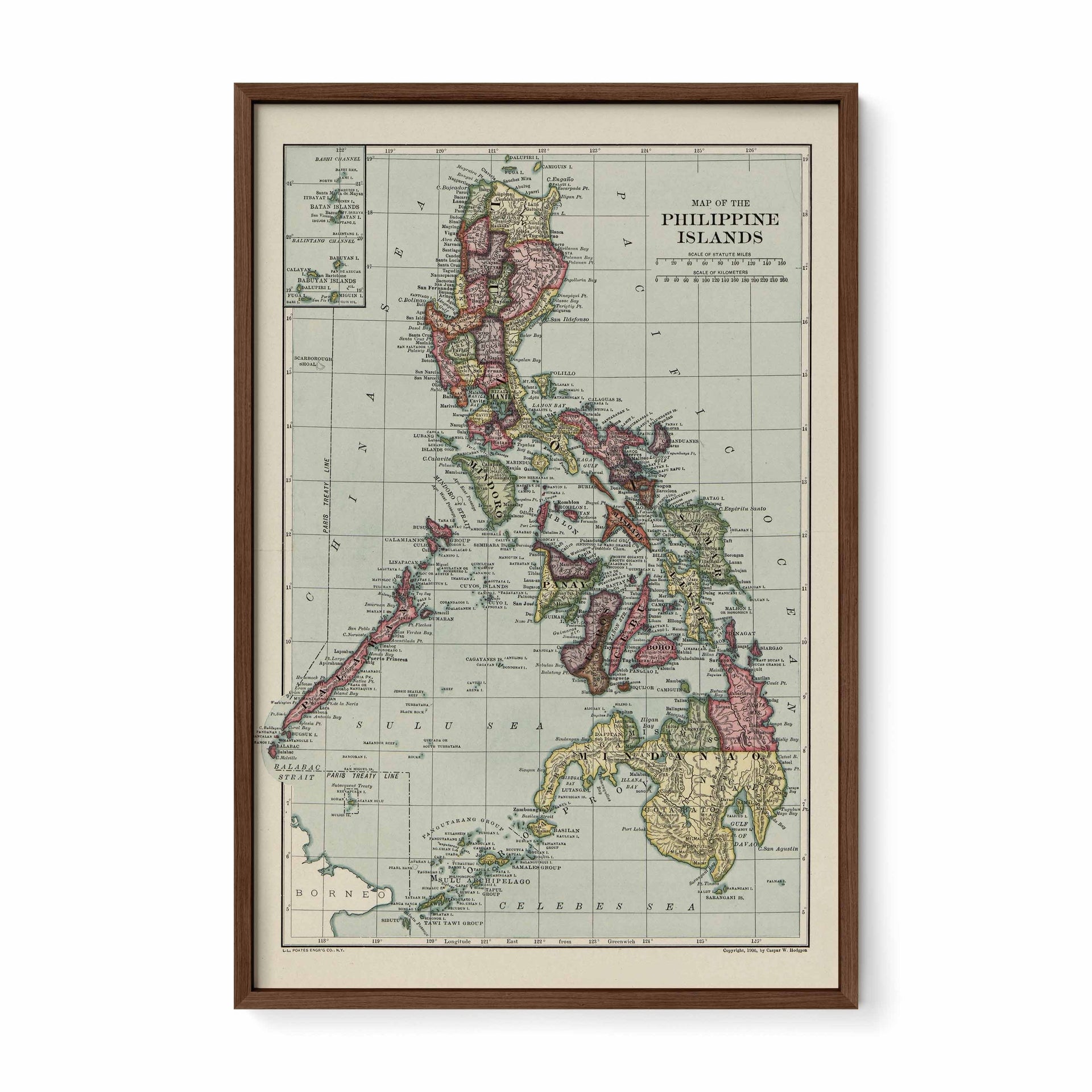 The Philippines Island Map - 1906