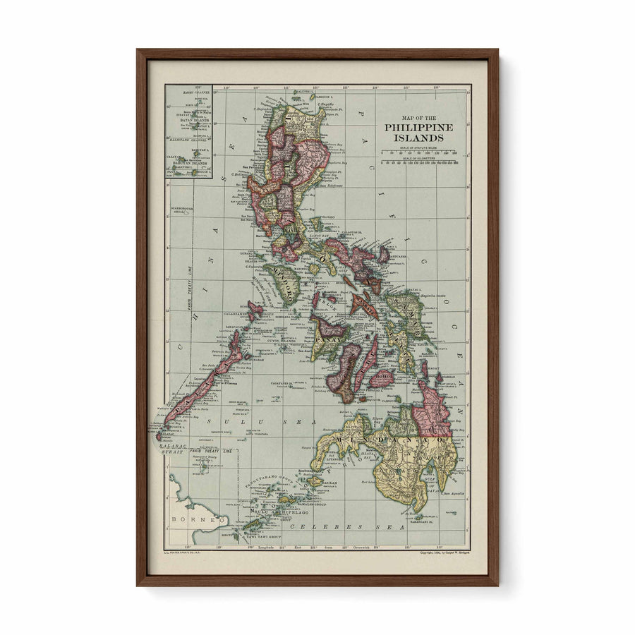 The Philippines Island Map - 1906