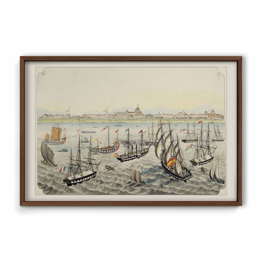 Vista de Manila desde la bahía, 1847 by José Honorato Lozano