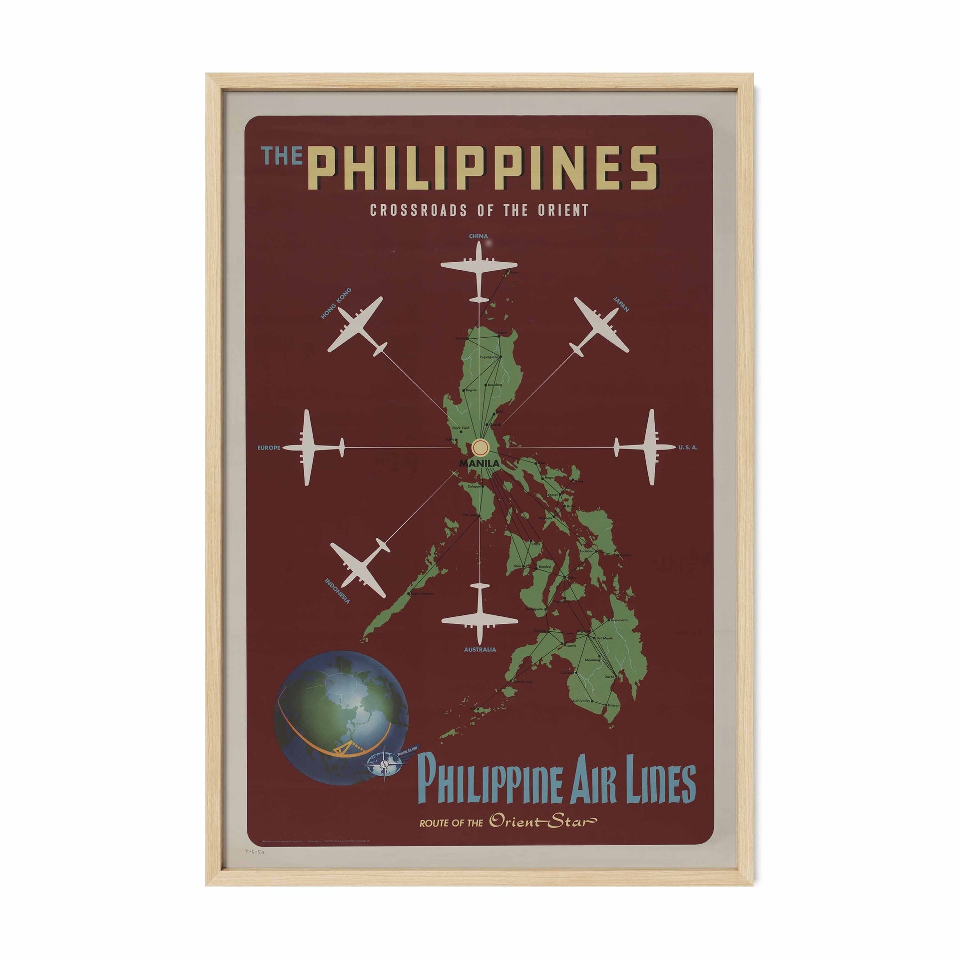 The Philippines Crossroads of the Orient - Philippine Vintage Travel Poster