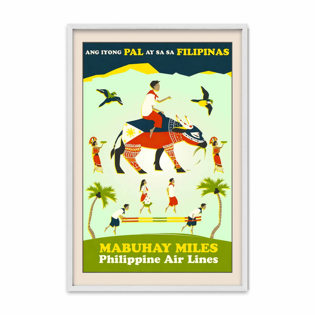 Mabuhay Miles Philippine Air Lines - Philippine Vintage Travel Poster
