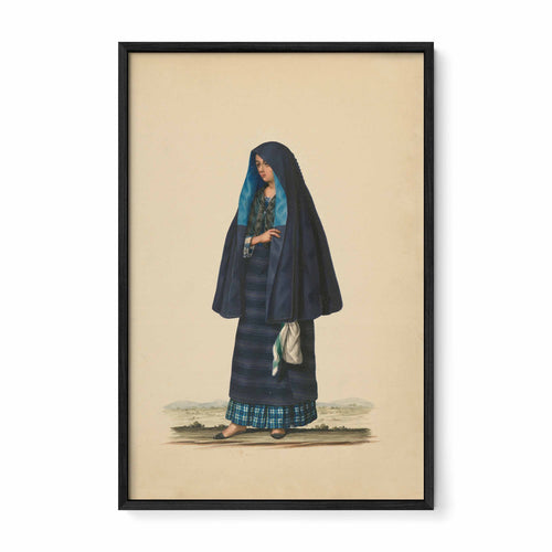 A Damsel Going to Early Mass by Justiniano Asuncion