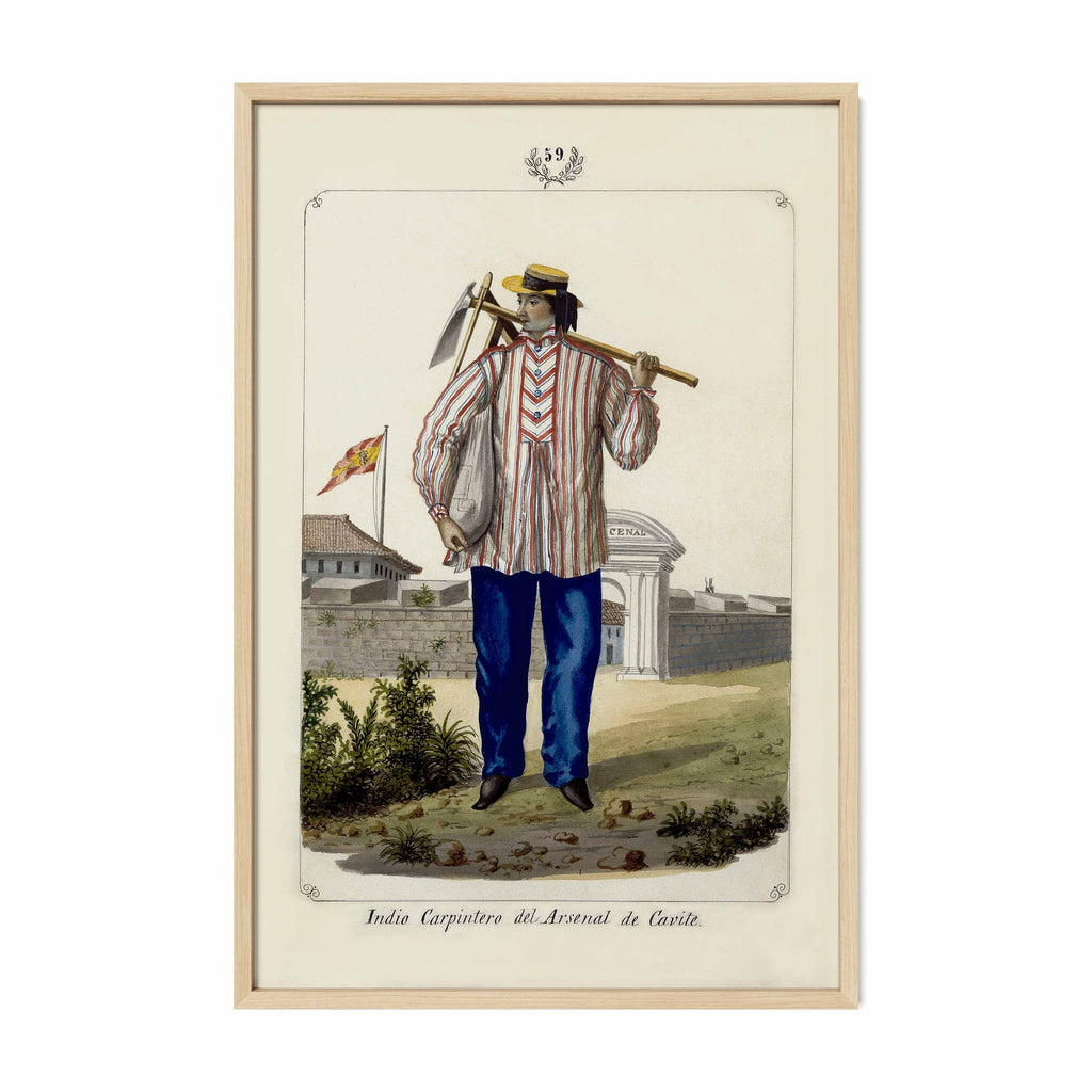 Indio Carpintero del Arsenal de Cavite, 1847 by José Honorato Lozano