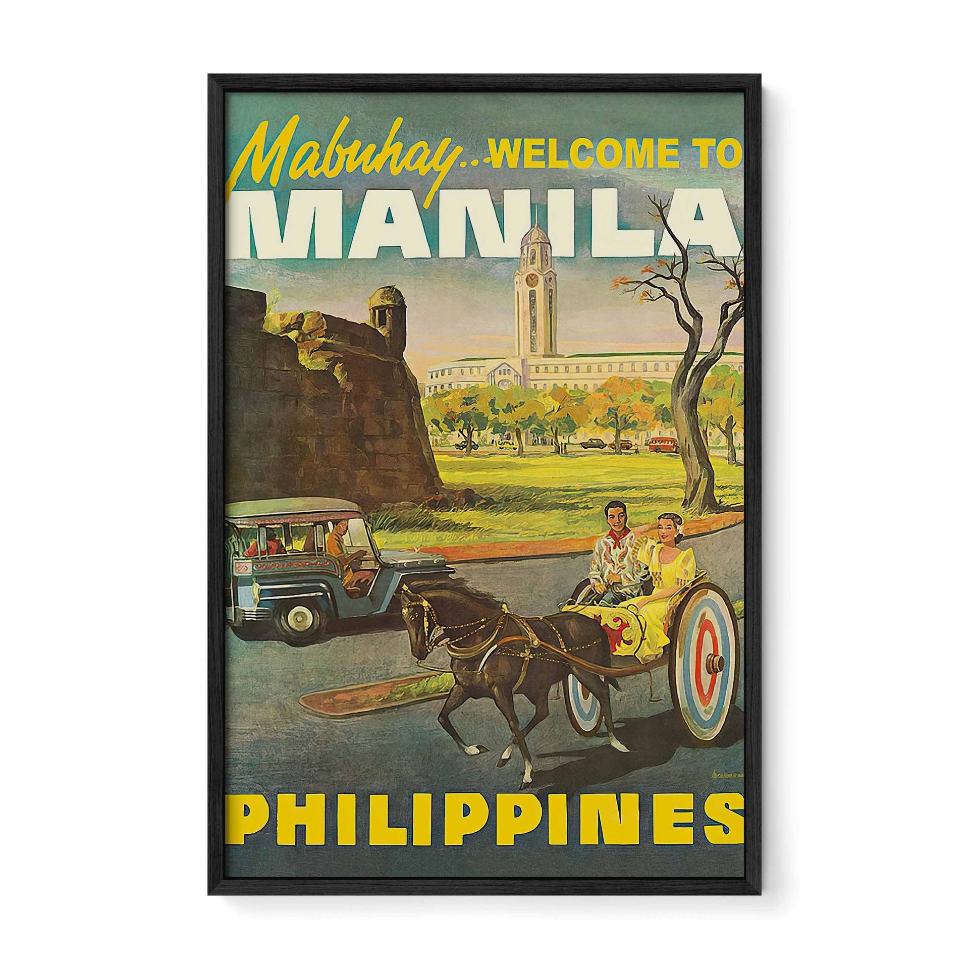 Mabuhay Welcome to Manila - Philippine Vintage Poster