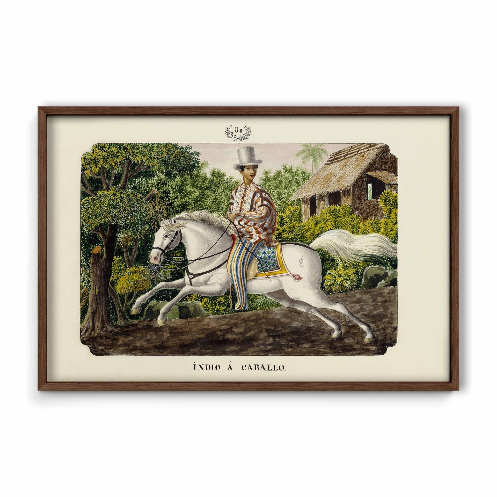 Indio a Caballo, 1847 by José Honorato Lozano