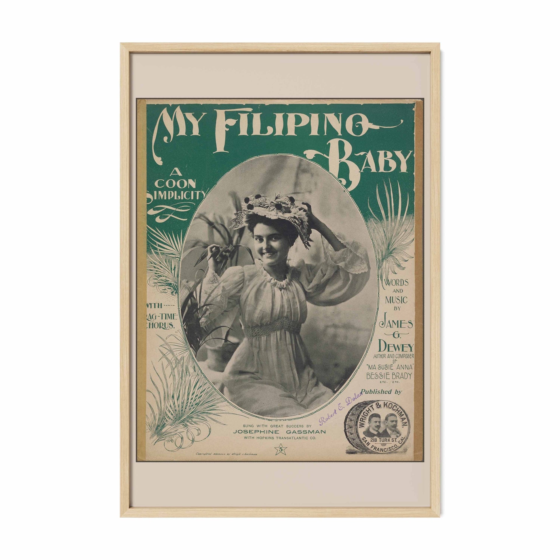 My Filipino Baby, 1899 - Philippine Vintage Sheet Music