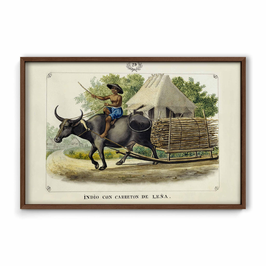 Indio con Carretón de Leña, 1847 by José Honorato Lozano