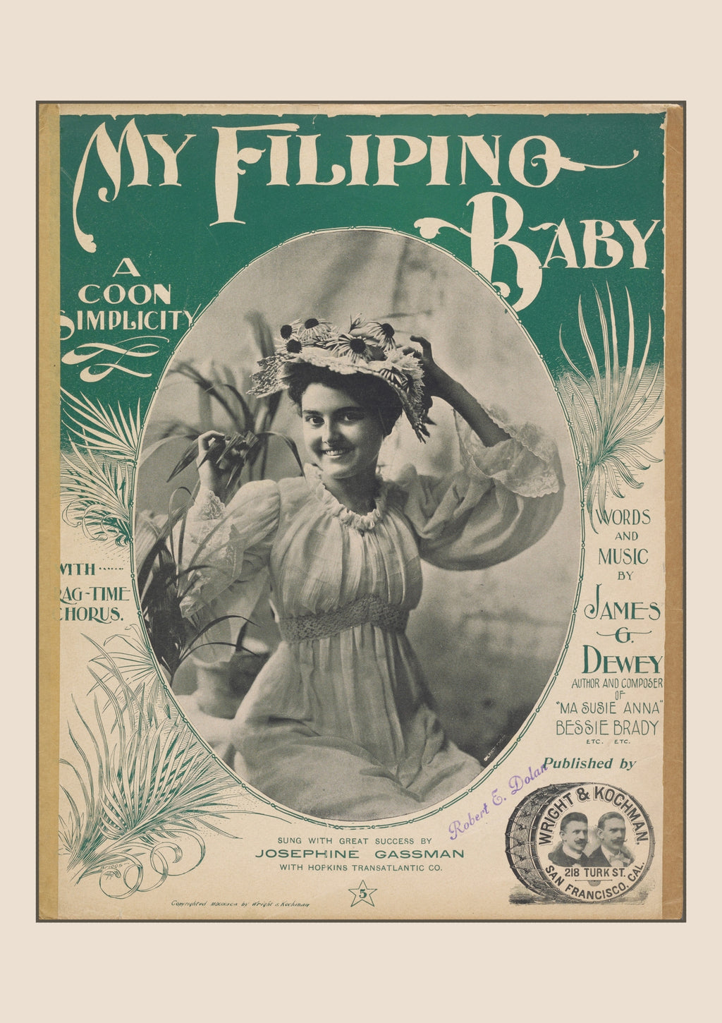 My Filipino Baby, 1899 - Philippine Vintage Sheet Music