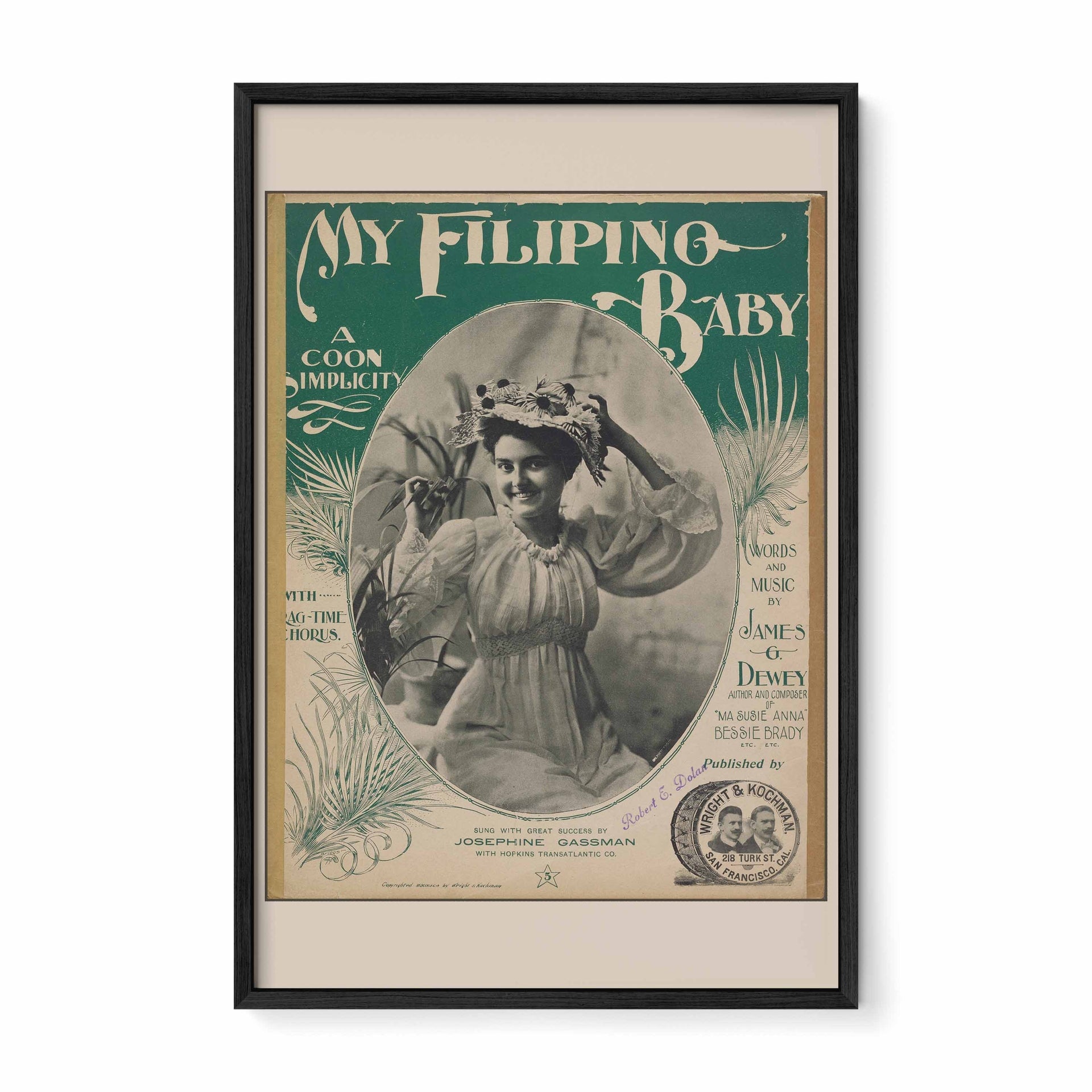 My Filipino Baby, 1899 - Philippine Vintage Sheet Music