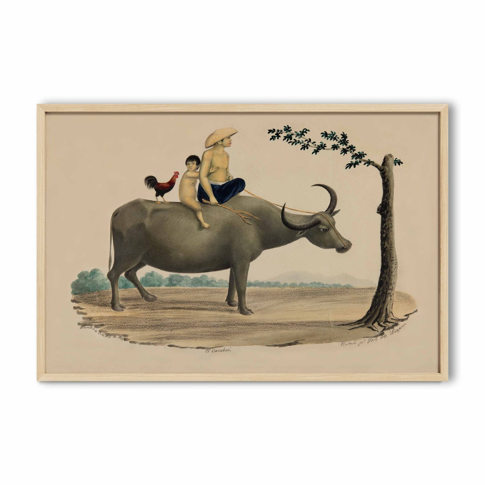 El Carabao, 1855 by José Honorato Lozano