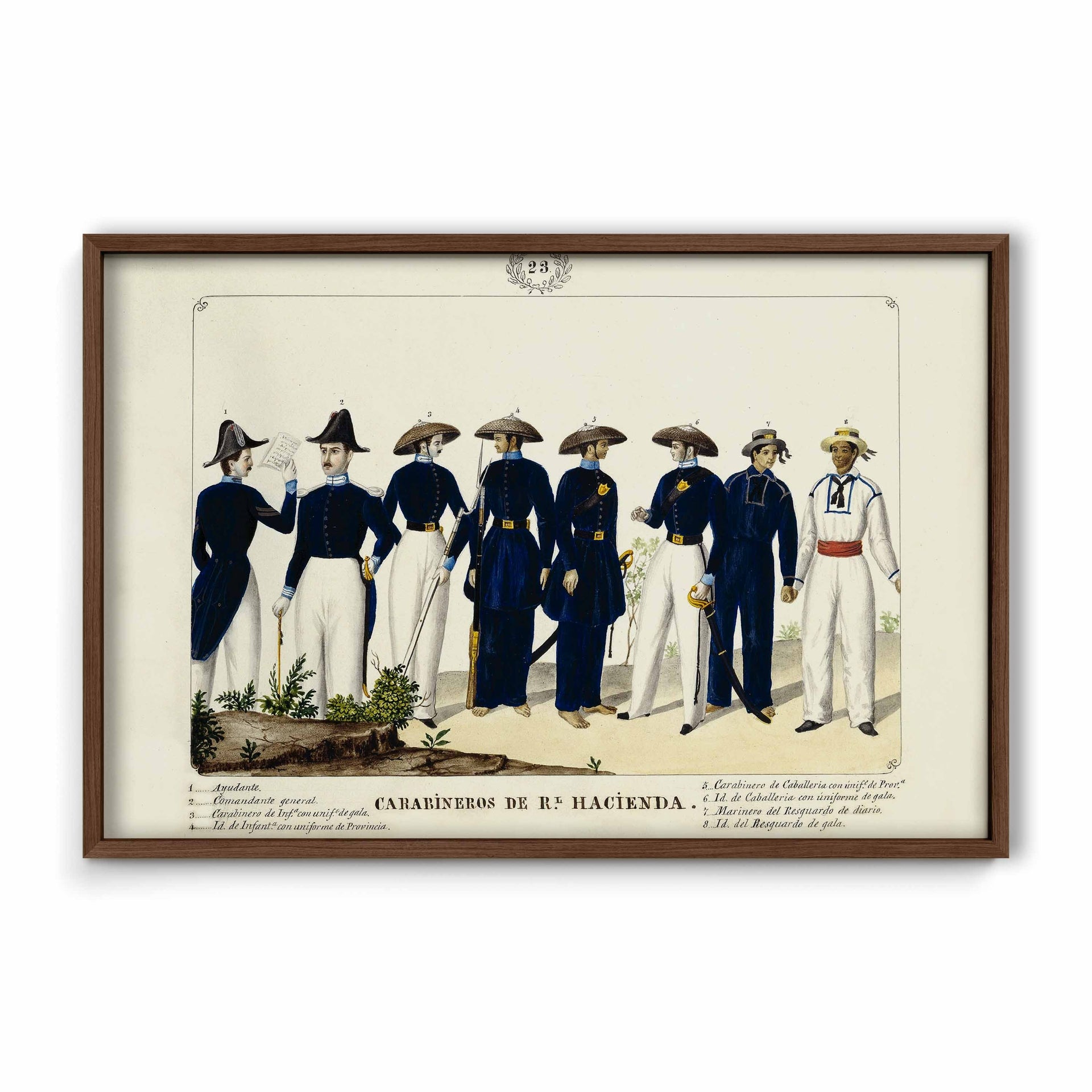 Carabineros de la Real Hacienda, 1847 by José Honorato Lozano