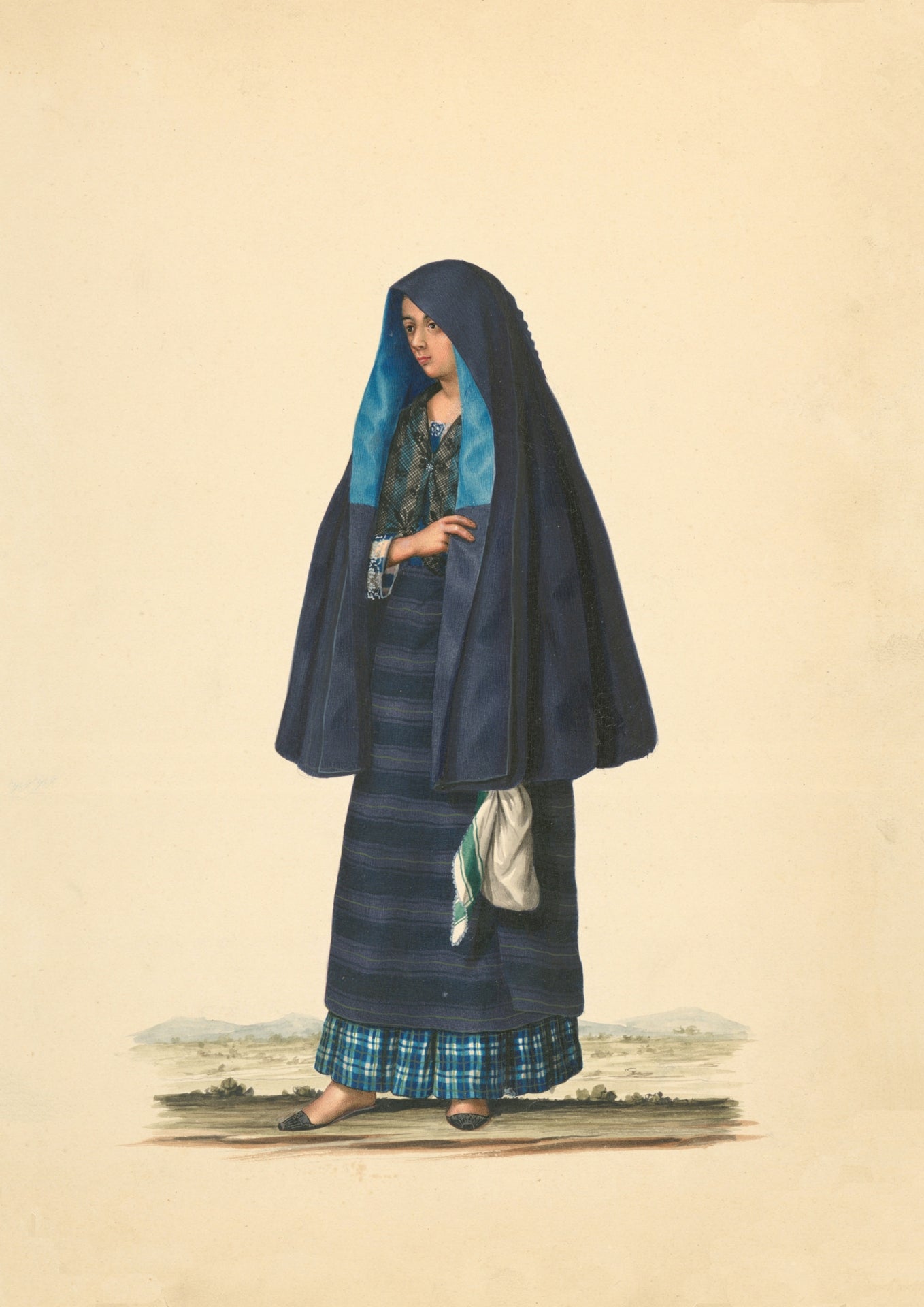 A Damsel Going to Early Mass by Justiniano Asuncion