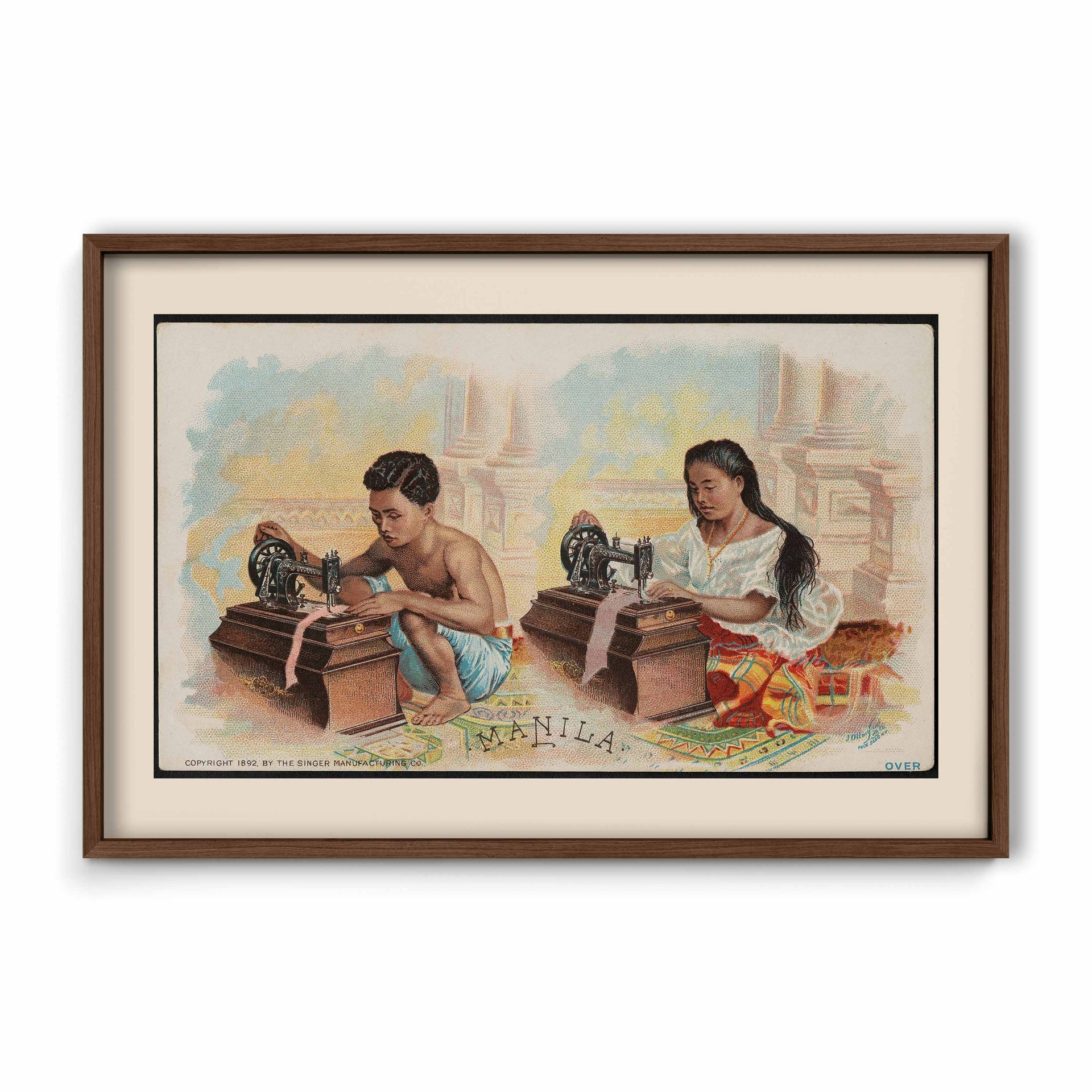 The singer Manila, 1892 by Singer Manufacturing Co. - Philippine Vintage Trade Card