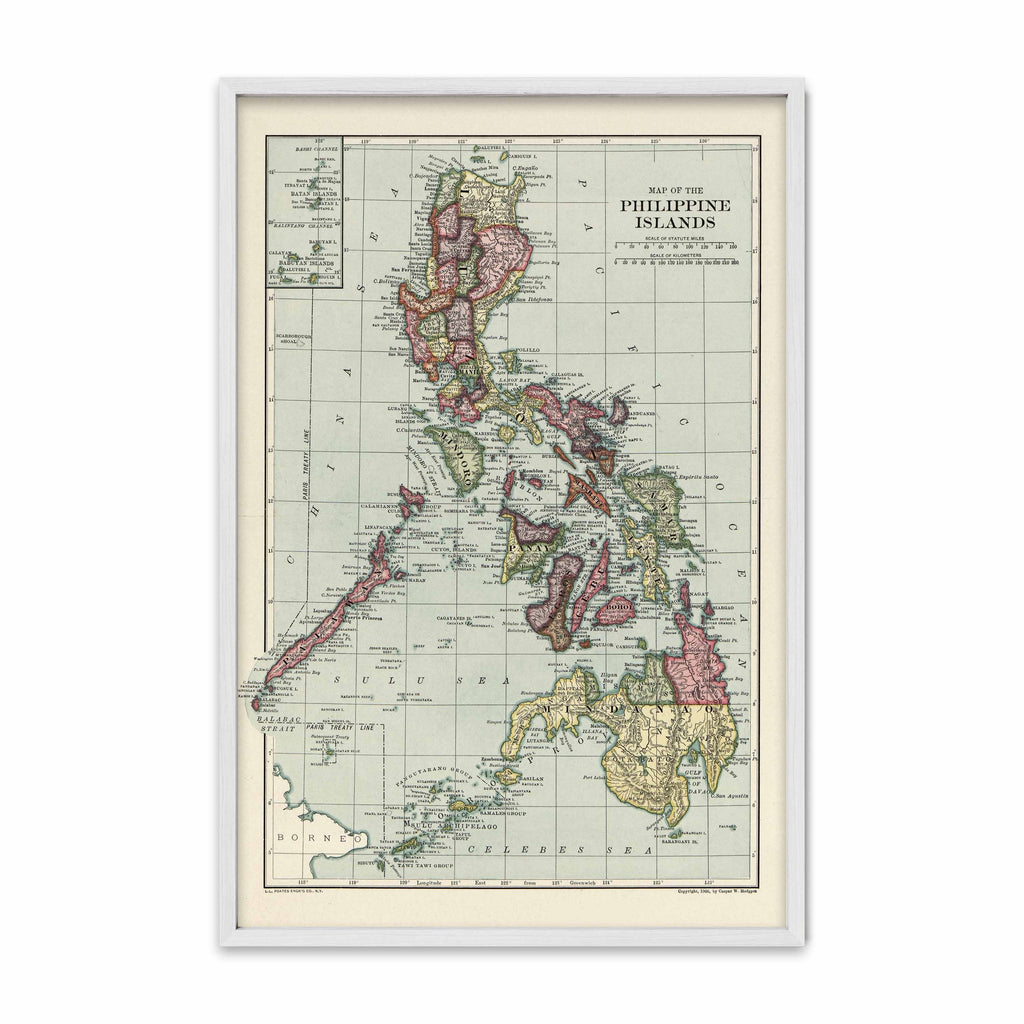The Philippines Island Map - 1906