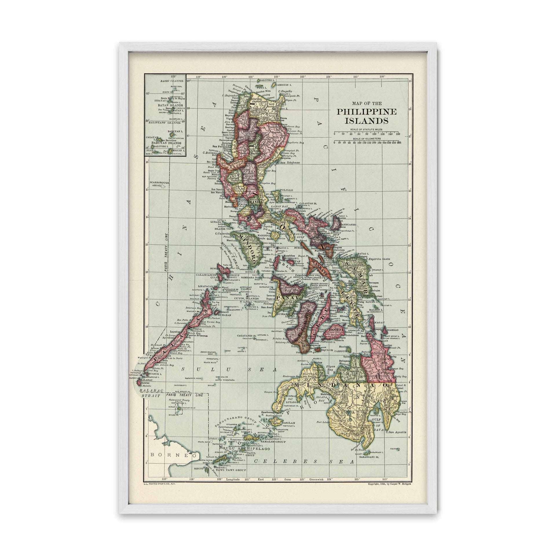 The Philippines Island Map - 1906
