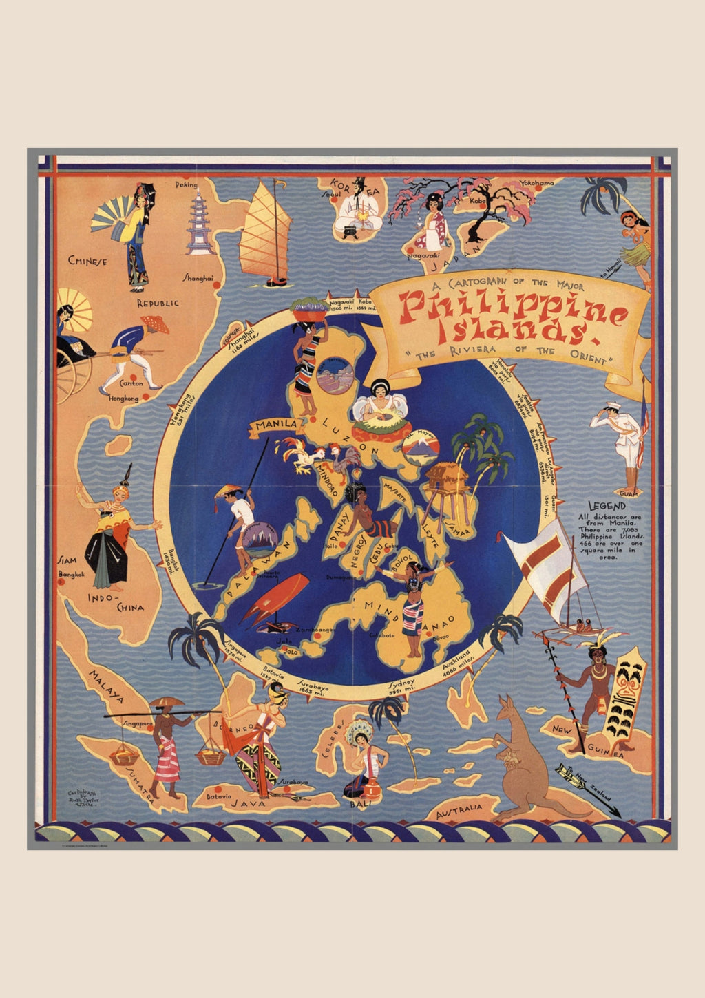 Cartography of the Philippine Islands - Vintage map