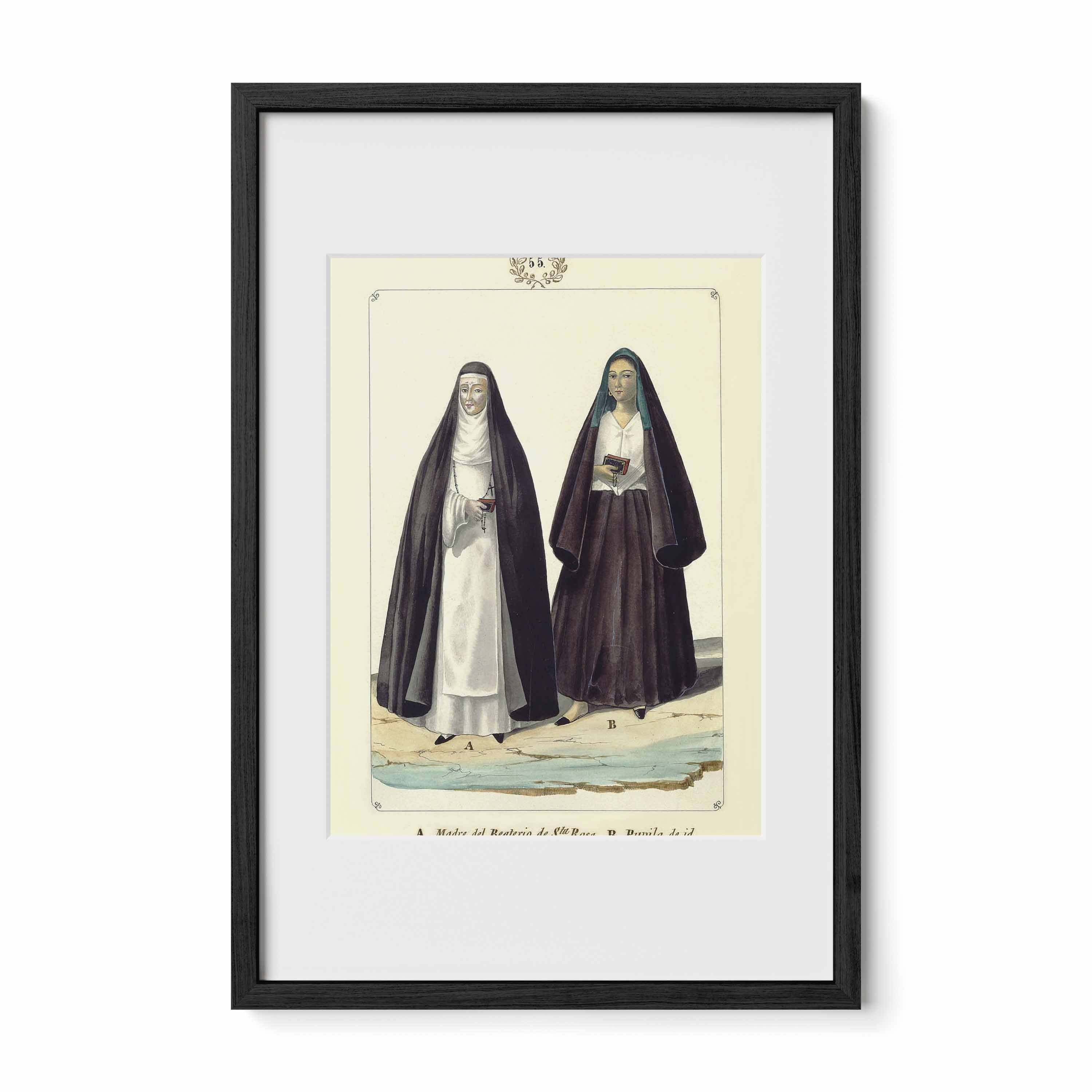 Madre del Beaterio de Santa Rosa y una Pupila by Jose Honorato Lozano