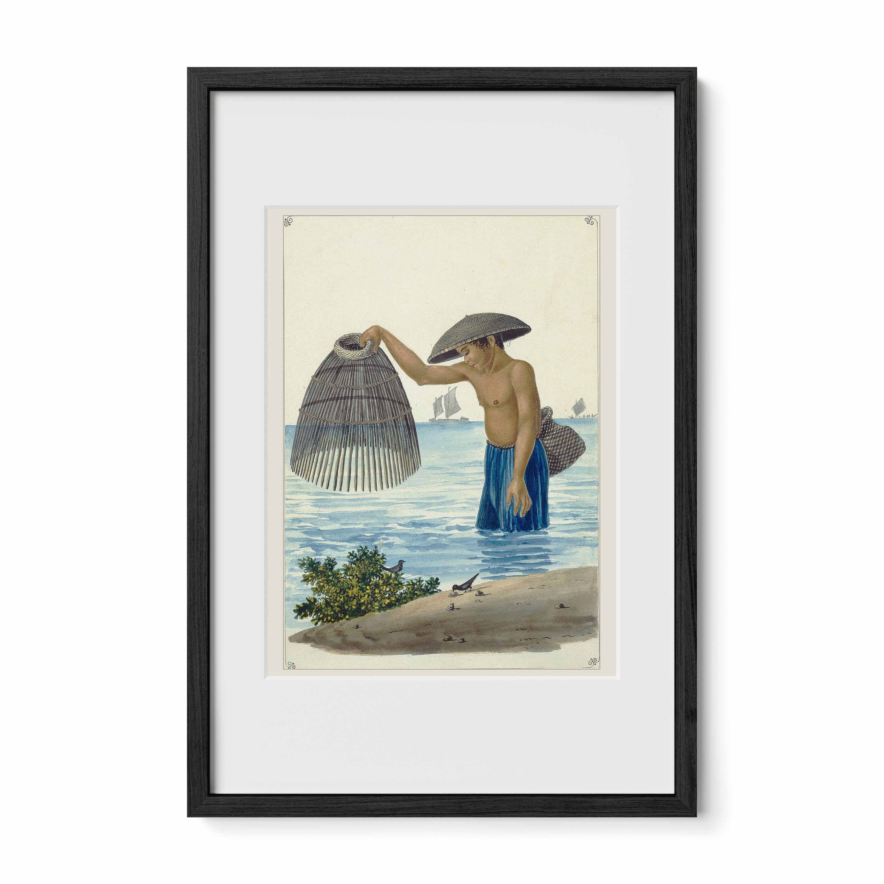 Indio pescador con el Salacab o Nasang, 1847 by José Honorato Lozano