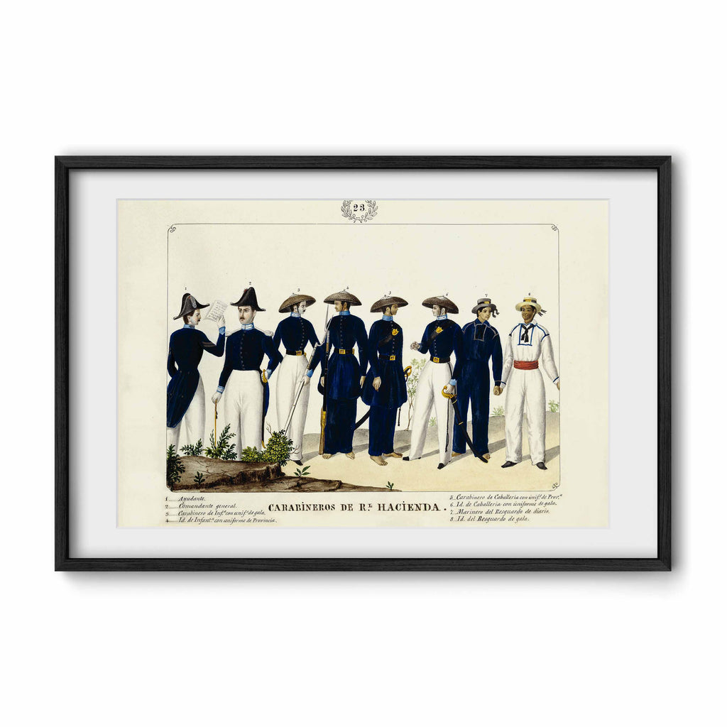 Carabineros de la Real Hacienda, 1847 by José Honorato Lozano