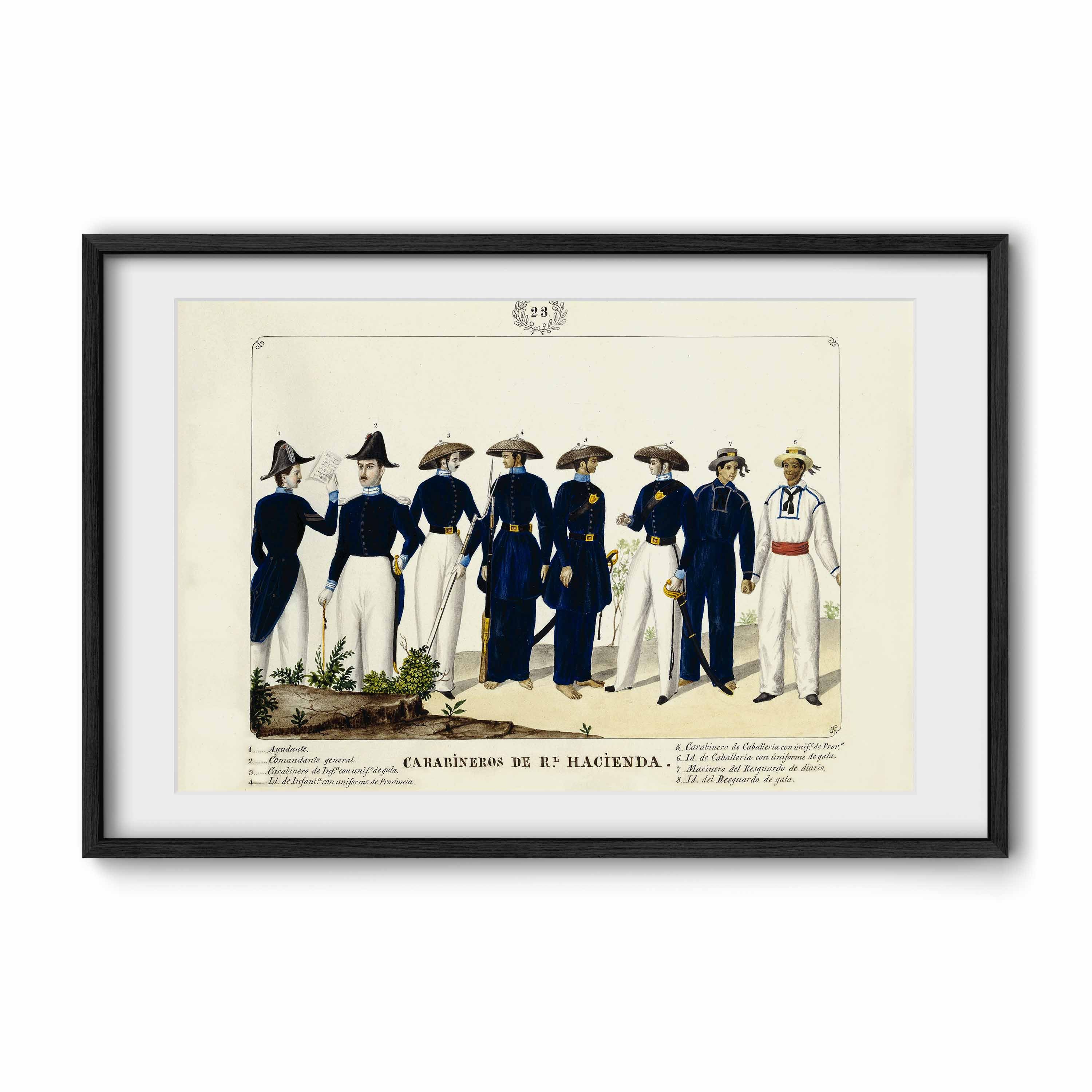 Carabineros de la Real Hacienda, 1847 by José Honorato Lozano