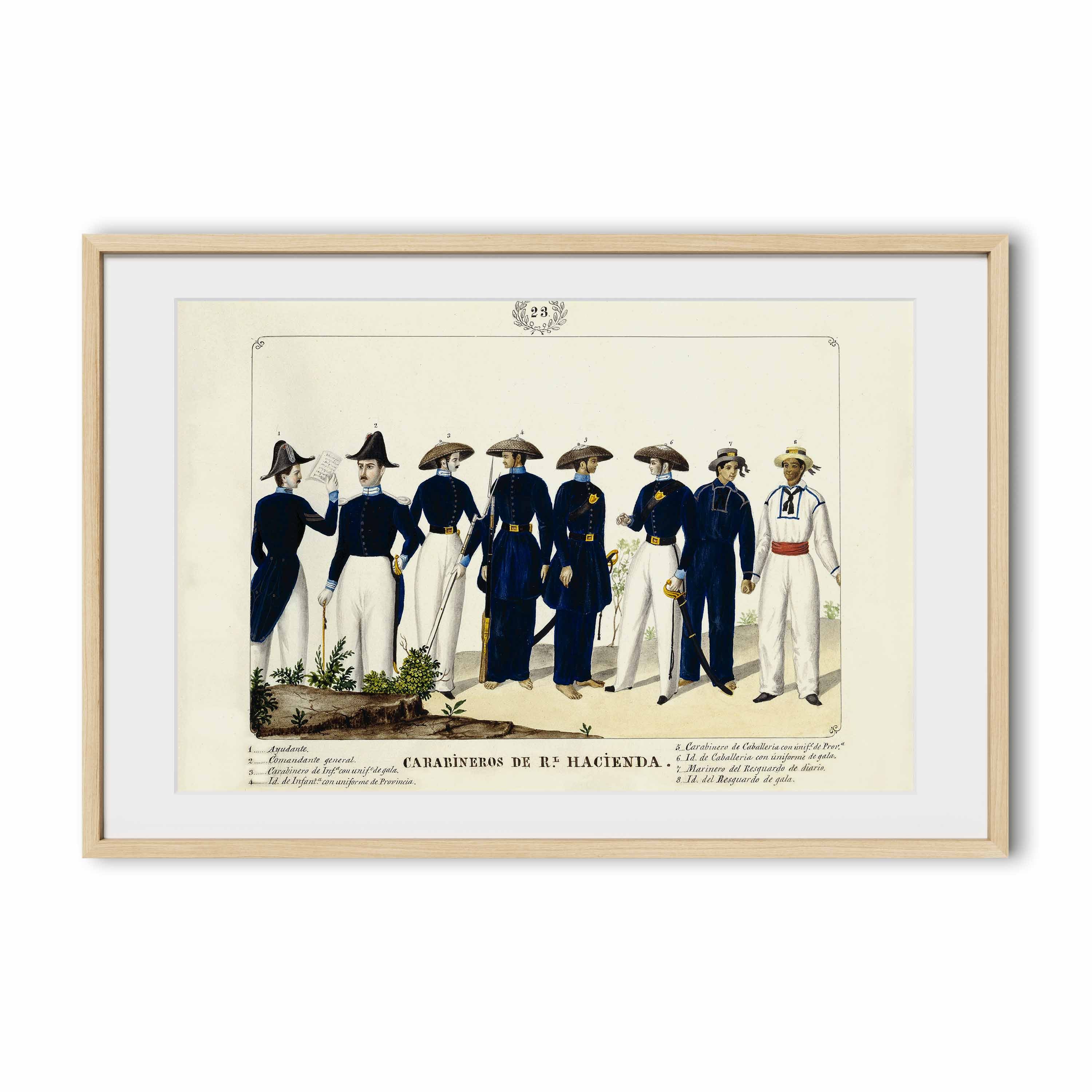 Carabineros de la Real Hacienda, 1847 by José Honorato Lozano