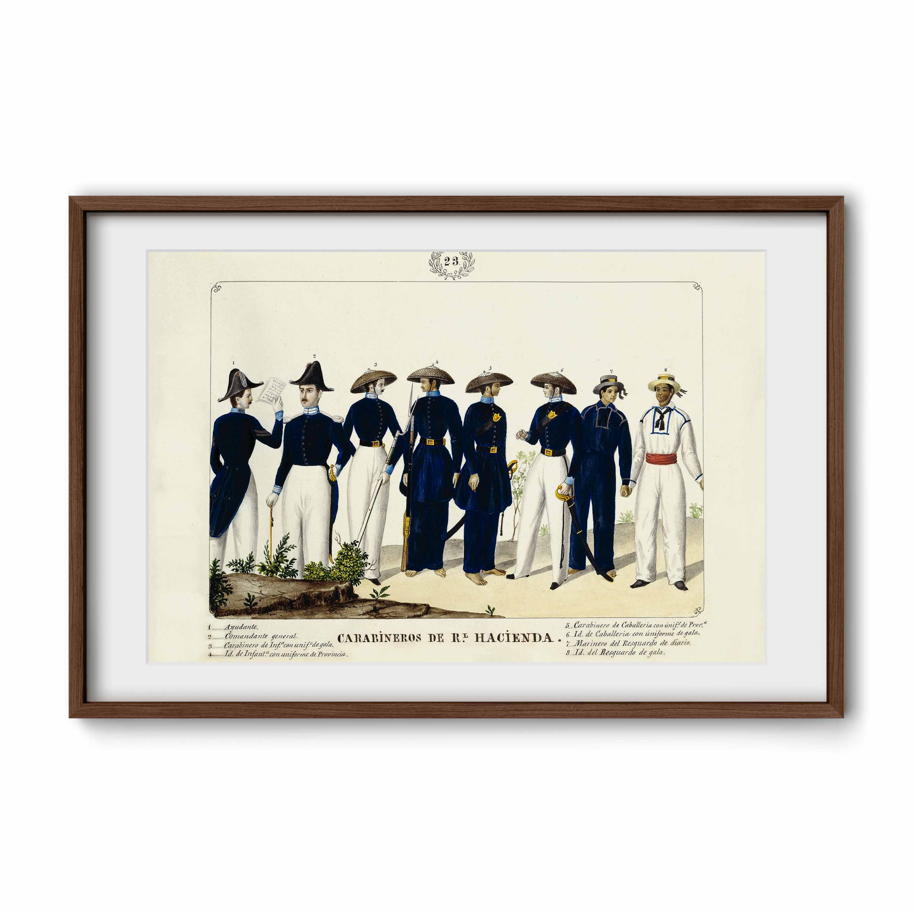 Carabineros de la Real Hacienda, 1847 by José Honorato Lozano