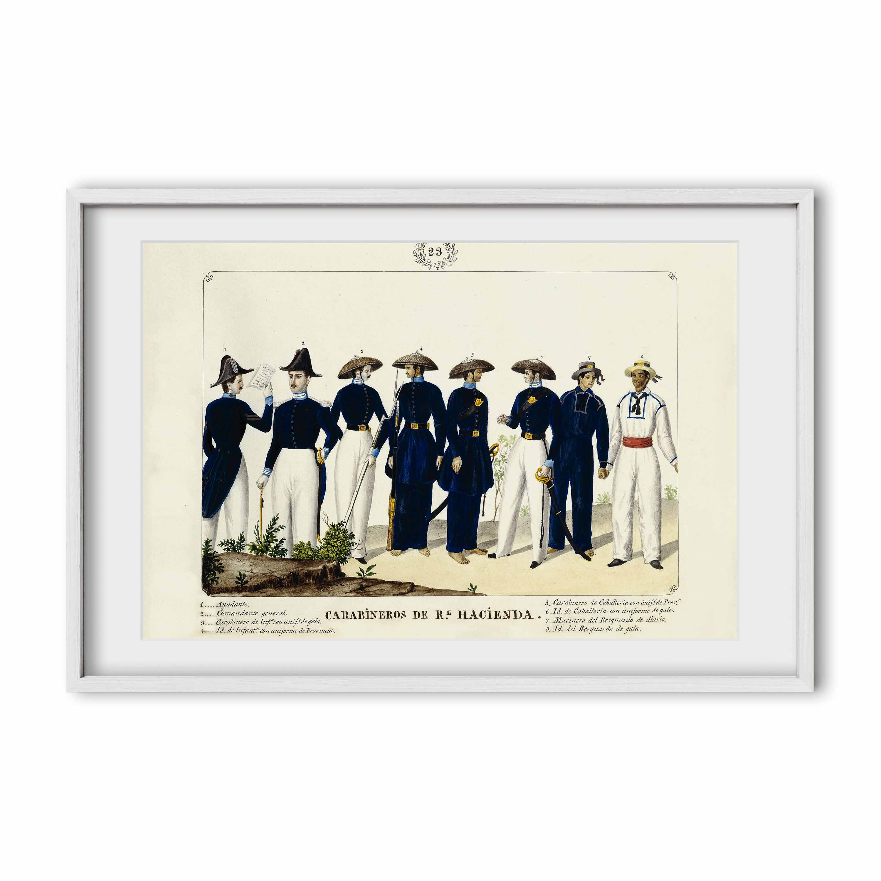 Carabineros de la Real Hacienda, 1847 by José Honorato Lozano