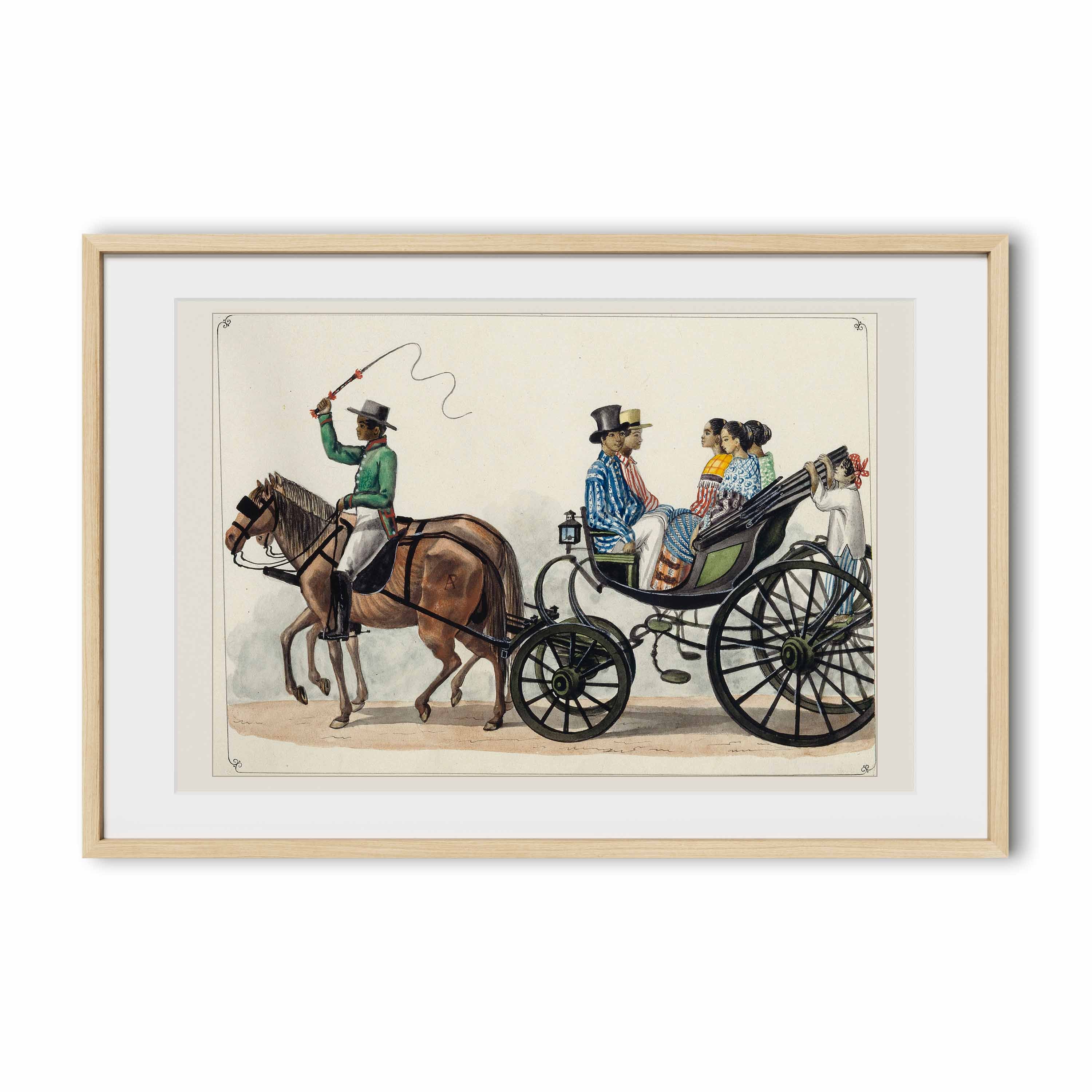 Carruaje de alquiler, 1847 by José Honorato Lozano