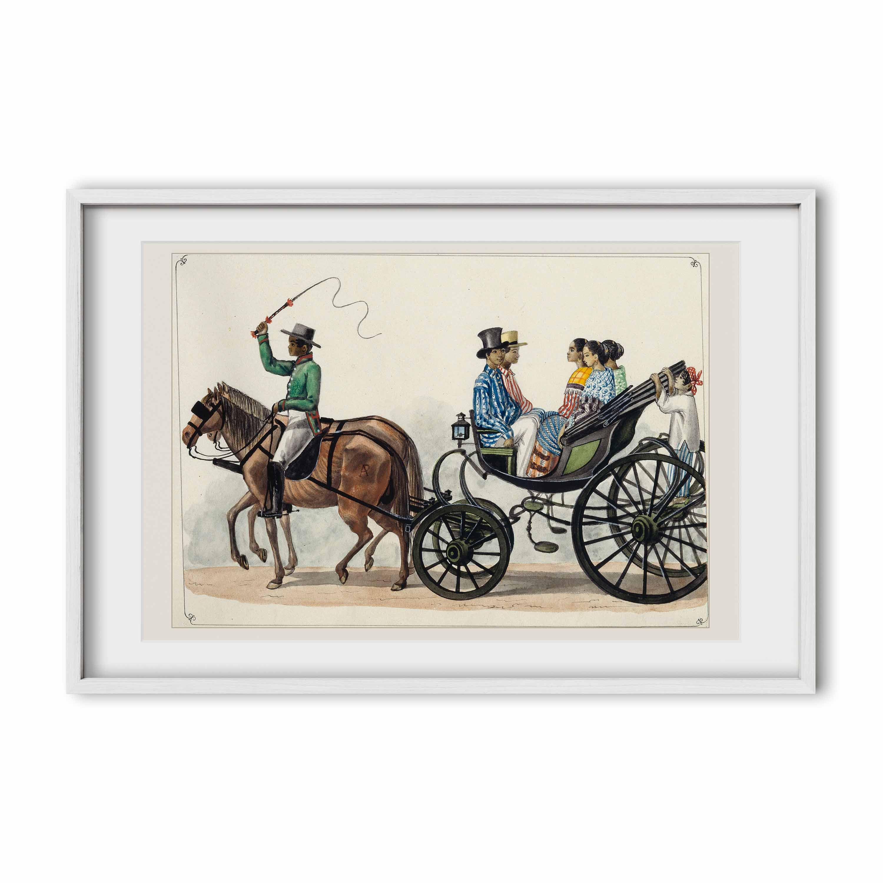 Carruaje de alquiler, 1847 by José Honorato Lozano