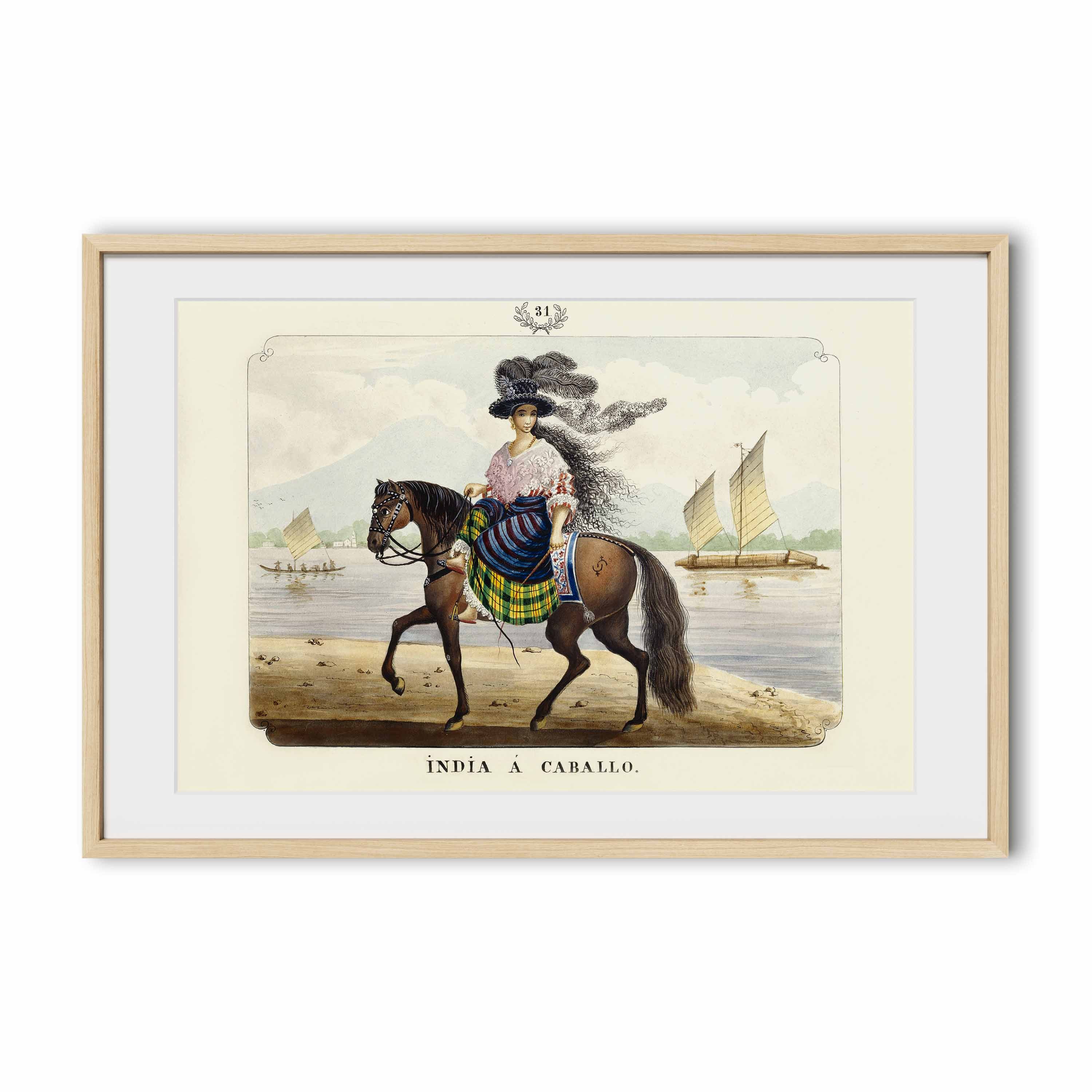India a Caballo, 1847 by José Honorato Lozano