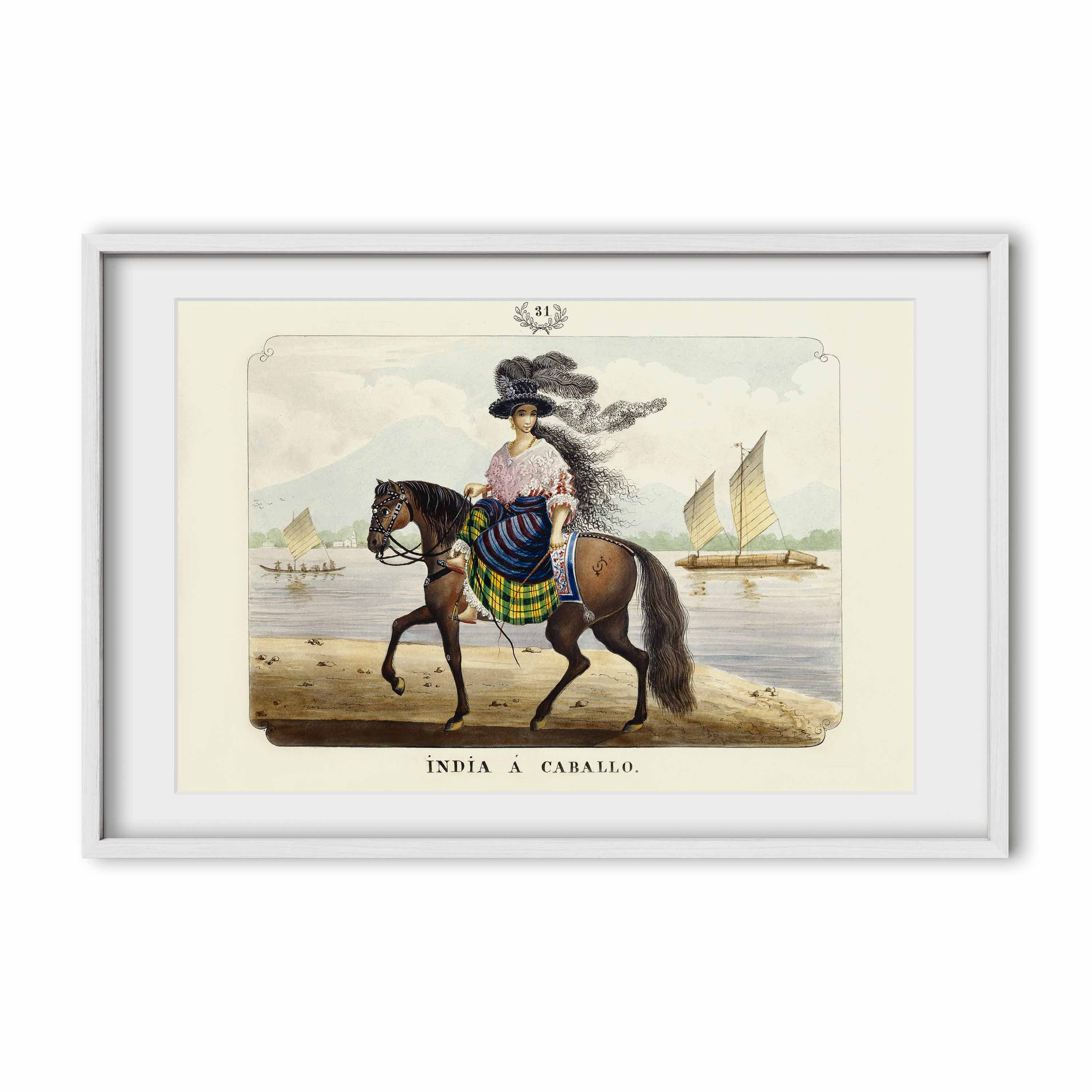 India a Caballo, 1847 by José Honorato Lozano