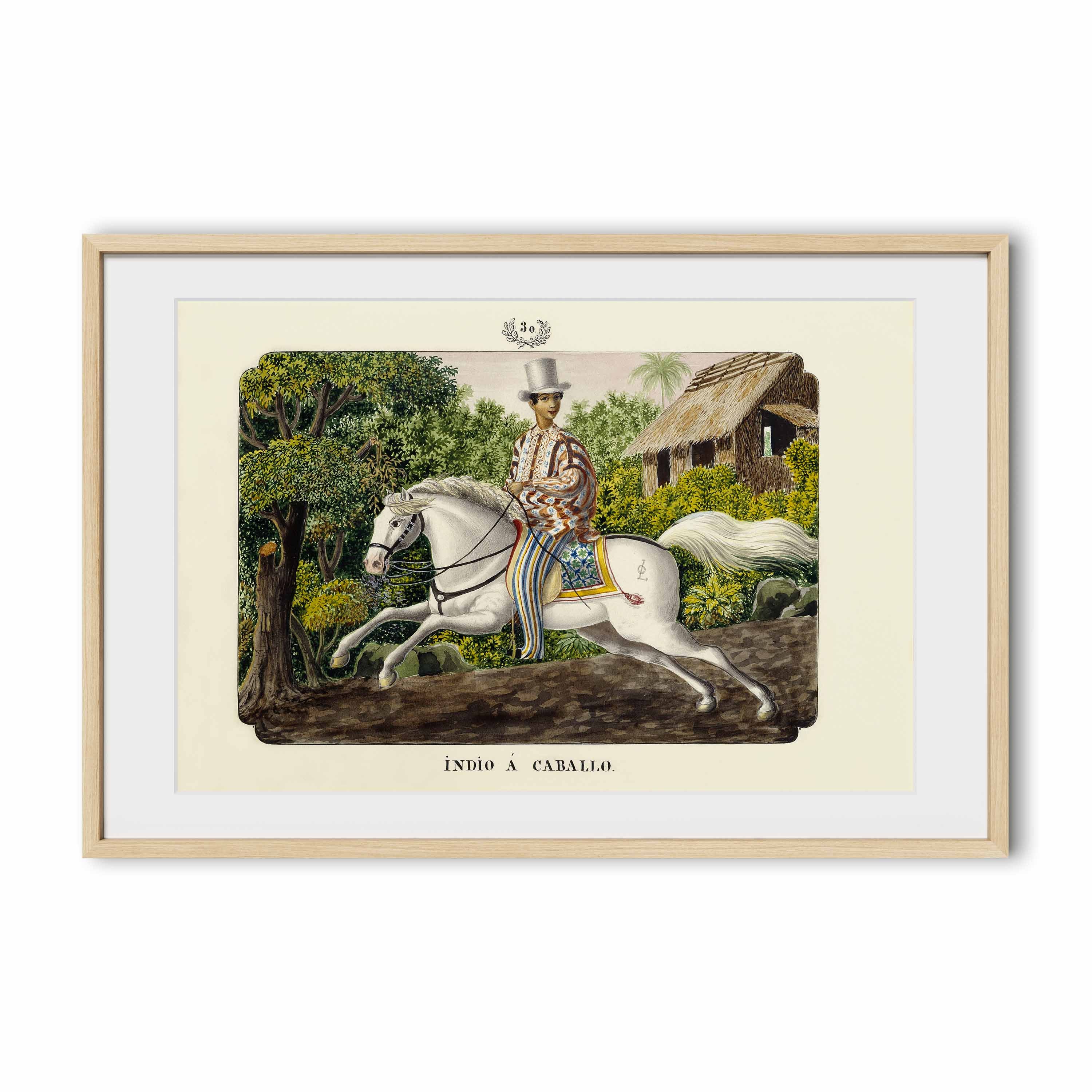 Indio a Caballo, 1847 by José Honorato Lozano