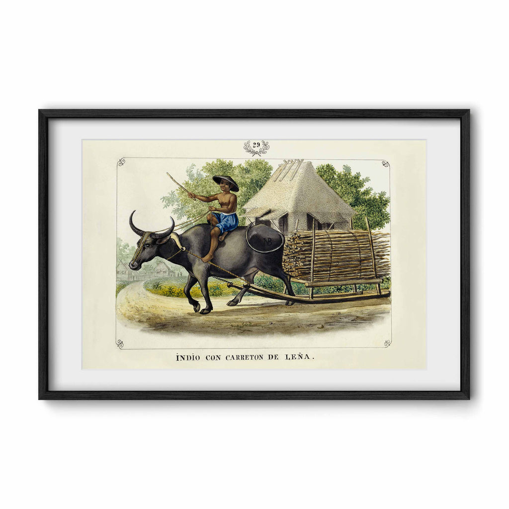 Indio con Carretón de Leña, 1847 by José Honorato Lozano